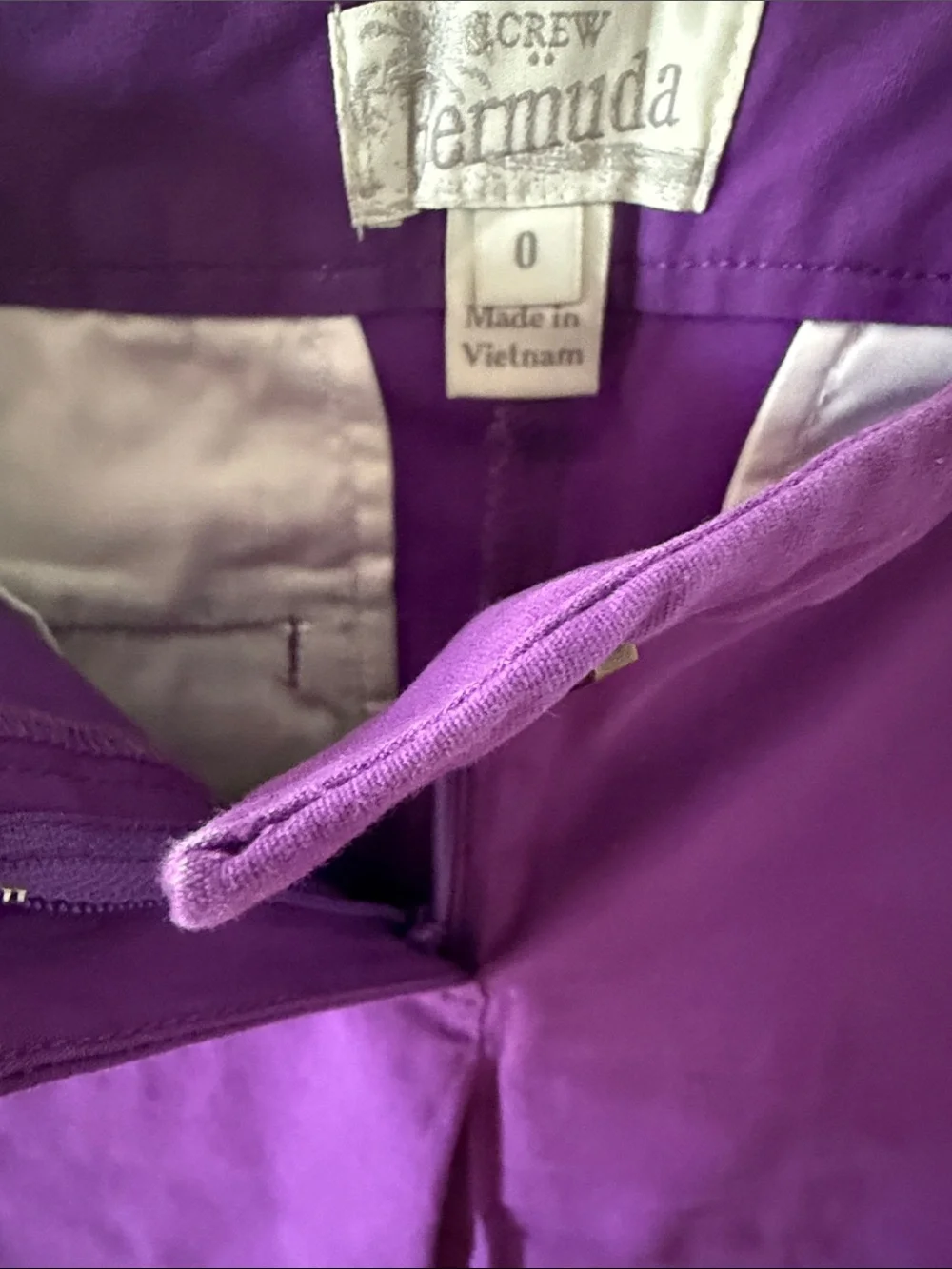 J. Crew Purple Chino Bermuda Shorts